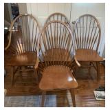 7 MATCHING DINING ROOM CHAIRS, 2 CAPTAINï¿½S CHAIRS