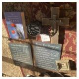 RECIPE WALL PLAQUES, CROSS, BIBLE, CANDLE HOLDERS