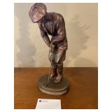 BRONZE GOLFER STATUE