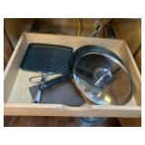 FLAT SKILLET, GRILL PAN, FRYING PAN, REVERE WARE