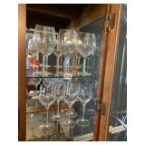 CRACKLE GLASS ASYMMETRICAL RIM WINE GLASSES