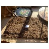 THROW RUG, HAND PAINTED SERVING TRAY