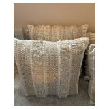 MATCHING 24" FRINGED TAPESTRY THROW PILLOWS