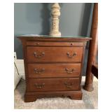 NIGHTSTANDS WITH TOP PULL OUT TRAY, GLASS TOP