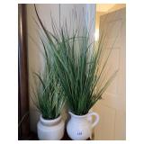 FAUX GRASS IN PLANTERS