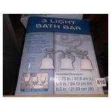 3 LIGHT BATH BAR LIGHT FIXTURE