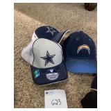CHARGERS AND COWBOYS HATS