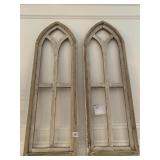 36" FAUX ARCHED WINDOW FRAMES, WALL Dï¿½COR