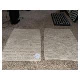 2 BEIGE THROW RUGS
