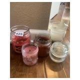 3 PREVIOUSLY BURNED JAR CANDLES