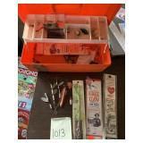 TACKLE BOX WITH ODDS AND ENDS