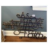IRON WALL HANGING "AS FOR ME AND MY HOUSE WE WILL