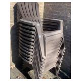 6 OUTDOOR PLASTIC ADIRONDACK CHAIRS