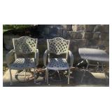 OUTDOOR DINING SET INCLUDING TABLE, 4 CHAIRS AND
