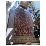 FLORAL MACHINE-MADE AREA RUG