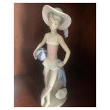 LLADRO #5219 "SUMMER" GIRL WITH BEACH BALL, 1982