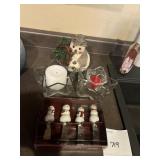 CANDLE HOLDERS, SNOWMAN SPREADERS, SNOWMAN