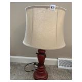 BURGUNDY BEDSIDE LAMP