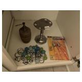 SHOWER CURTAIN HOOKS, TOOTHBRUSH HOLDER, ETC.