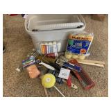NEW PAINTING SUPPLIES AND BIN