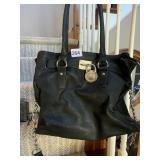 MICHAEL KORS LARGE BLACK PURSE WITH HANDLES AND