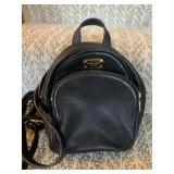 MICHAEL KORS MINI BLACK BACKPACK PURSE