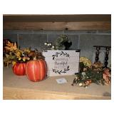 SIGN AND FALL FLORAL DECORATIONS