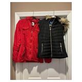 YMI SZ M PUFFER VEST, RED SNOBBISH COAT SZ M