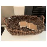 BASKET WITH COASTERS
