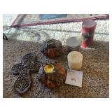 PUMPKIN TEA LIGHT HOLDERS, JAR CANDLES, CROSS