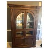 LIGHTED DISPLAY CABINET/BOOKCASE, 53X14X81, 2