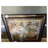 56X50 WALL ART OF THE MAP OF THE WORLD