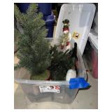MINI TREE, SNOWMAN DECORATIONS, STORAGE BIN
