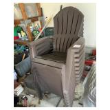 BROWN PLASTIC ADIRONDACK CHAIRS