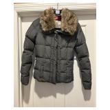 ABERCROMBIE SZ L WINTER COAT WITH FAUX FUR COLLAR