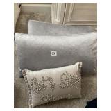 VELOUR THROW PILLOWS AND LETï¿½S STAY HOME PILLOW