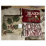 HOLIDAY THROW PILLOWS WITH STORAGE BIN