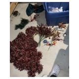 RUDOLF DECORATION, GARLAND AND HOLIDAY VASE