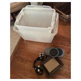STORAGE CONTAINER WITH LID, ONE WITHOUT, BELLS,