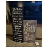 FAITH AND LIFE RULES WALL ART