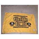 STEELERS TERRIBLE TOWEL, AUTOGRAPH AARON SMITH