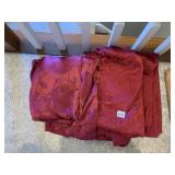 DAMASK BURGUNDY TABLECLOTHS
