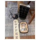 COFFEE BAR Dï¿½COR, K CUP HOLDERS, SIGNS