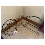 IRON SERVING TRAY HOLDERS, IRON EASEL