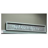 "GATHER HERE" SIGN
