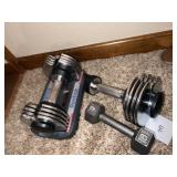 REEBOK WEIGHT SYSTEM AND SINGLE 8 LB. HAND WEIGHT