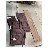 EMBROIDERED BROWN DRAPES INCLUDING MANY MATCHING