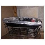 CHAFFING DISHES, STERNO, ALUMINUM PANS