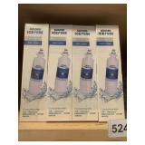4 REFRIGERATOR WATER FILTERS, NEW,
