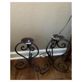 IRON CANDLE HOLDERS